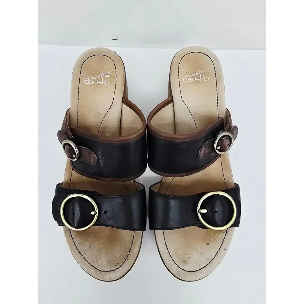 Dansko 2-Strap Heeled Sandals Black EU 41